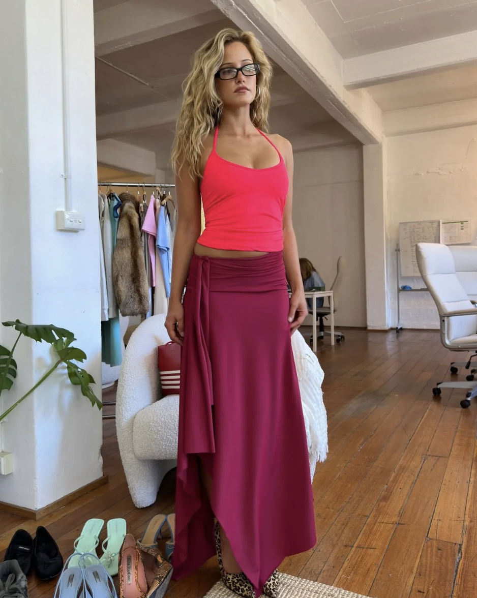 Jemima Set Neon & Wine